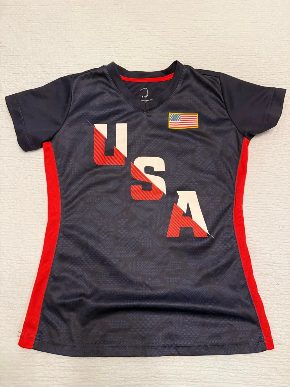 Kids USA Alex Morgan soccer jersey Graphic - Navy/ Red/White